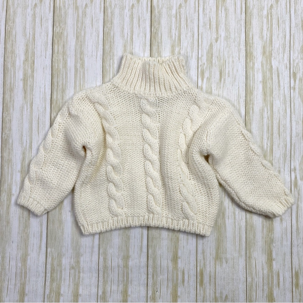 Grazia Cream Ivory Blend Cable Knit Pullover Sweater
